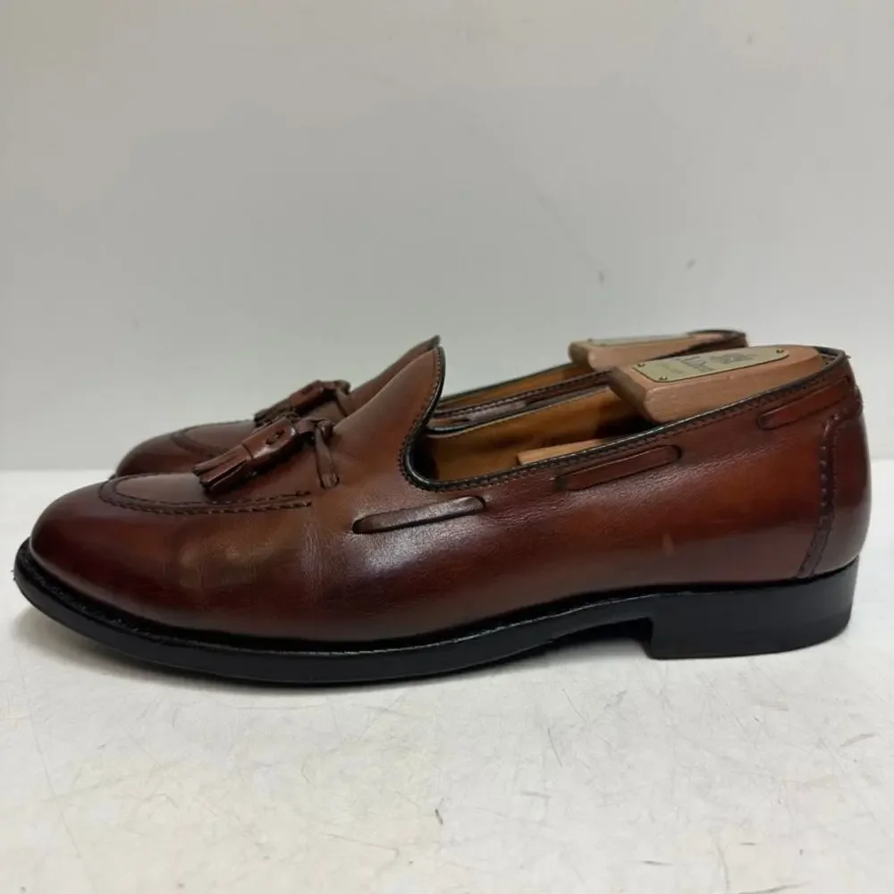RESOLED Alden 3697F Cognac Calfskin Tassel Loafer Brown Tan Made in USA 10 D